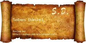 Sebes Dániel névjegykártya